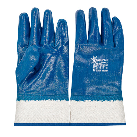 Перчатки НИТРИЛ манжет крага полный двойной облив (уп.12 пар)