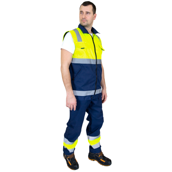 Костюм сигнальный мужской М.564 ИТР Синий_Лимон(2)