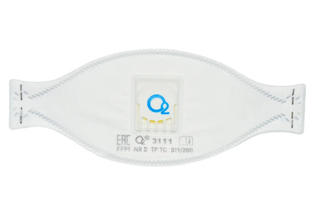 Полумаска О2 фильтрующая с клапаном для выдоха 3111 FFP1 NR D