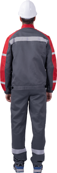 Костюм РОУД летний, серый с красным (1)