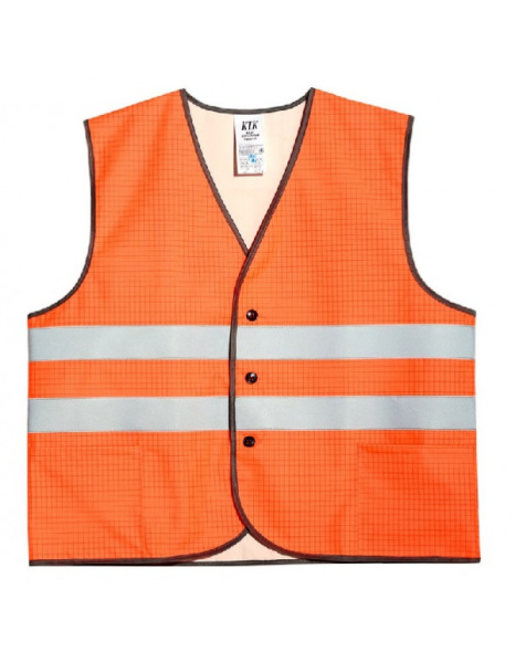 Жилет сигнальный тип 1а трик. полотно, застежка пуговицы (Оранж)