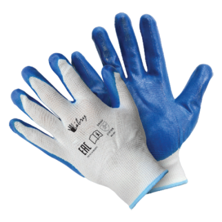 Перчатки полиэстеровые, нитриловое покрытие, Libry_