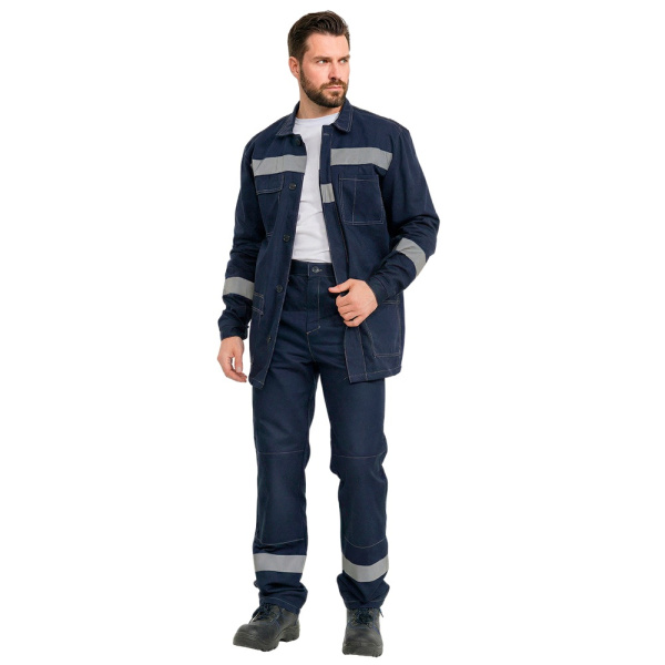 Костюм рабочий мужской летний RONTA KS821 (куртка с брюками) т.синий(1)