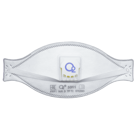 Полумаска О2 фильтрующая 3311 FFP1 NRD с клапаном для выдоха, текстильная резинка с регулировкой(1)