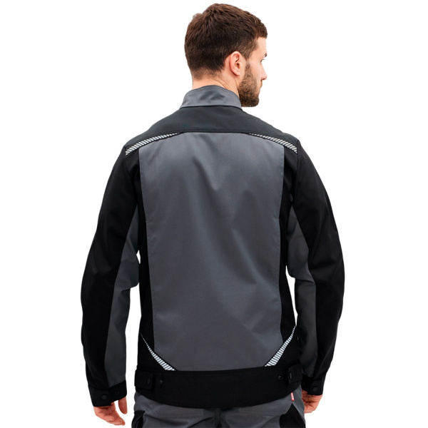 Куртка рабочая мужская летняя RONTA KR271 черная  т.серый_КОС271.1(КР)(1)