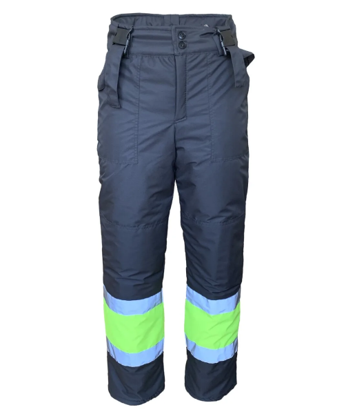 Брюки ИТР с СОП  утепленные цв.т.серый с лимоном