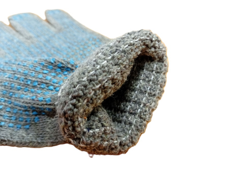 Перчатки рабочие 7,5 класс вязки (6 нитей) пш с ПВХ серые(6)