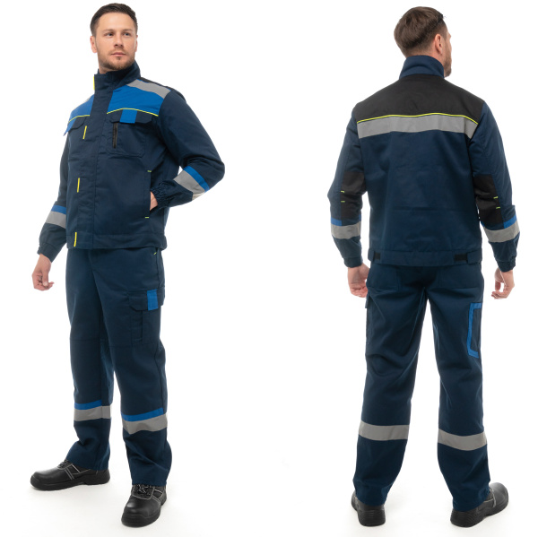 Костюм рабочий летний БРУКЛИН куртка-пк, цв.синий_вальк._черный(1)