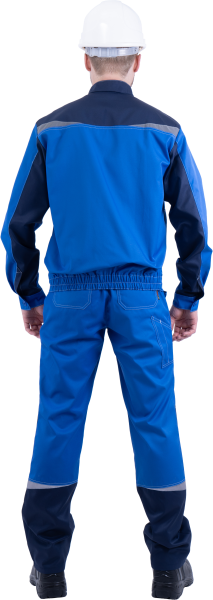 Костюм рабочий КМ-10 ЛЮКС, васильковый (3)
