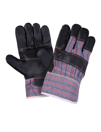 Перчатки кожаные комбинированные, 4003