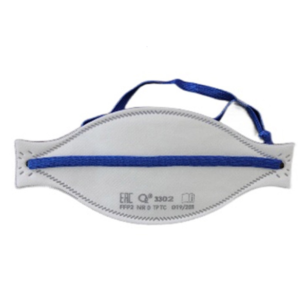 Респиратор-полумаска О2 3302 FFP2 NR D без клапана выдоха (текстильная резинка)