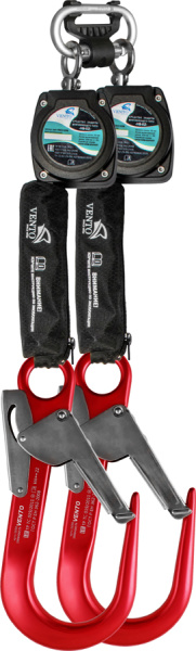 Двухплечевое средство защиты втягивающего типа НВ-02 с карабином Монтажный