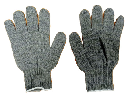 Перчатки рабочие 7,5 класс вязки (6 нитей) пш с ПВХ серые(1)