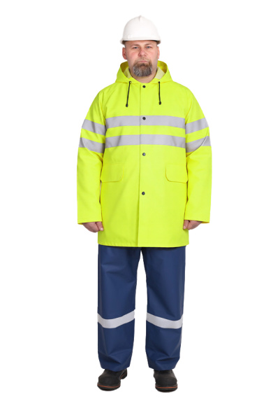 Костюм сигнальный мужской (куртка, брюки) НЕВА NF-06 лимонный