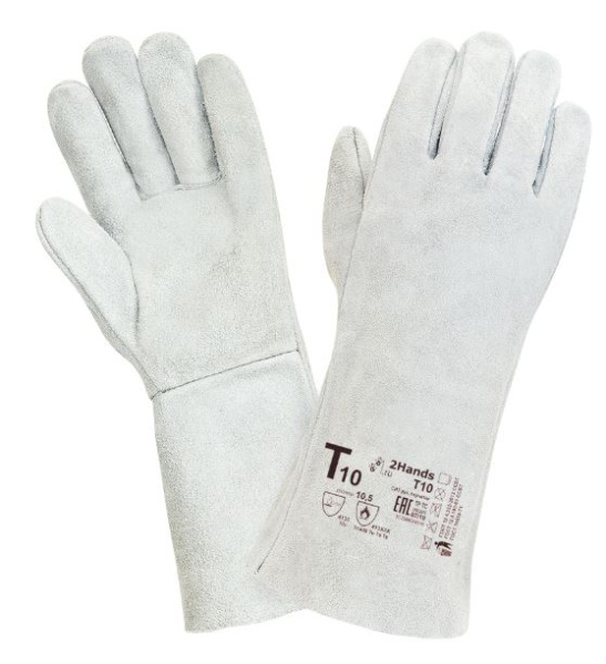 Перчатки (краги) спилковые Т10 2Hands