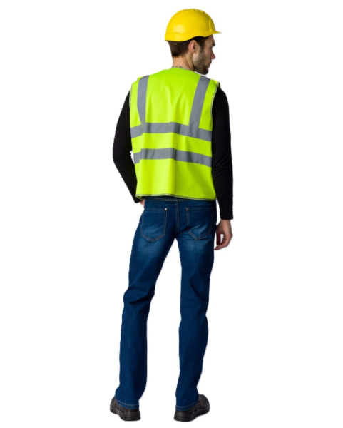 Жилет сигнальный ЖИЛ004 п_э, 120 гр, 4СОП (лимон) (2)