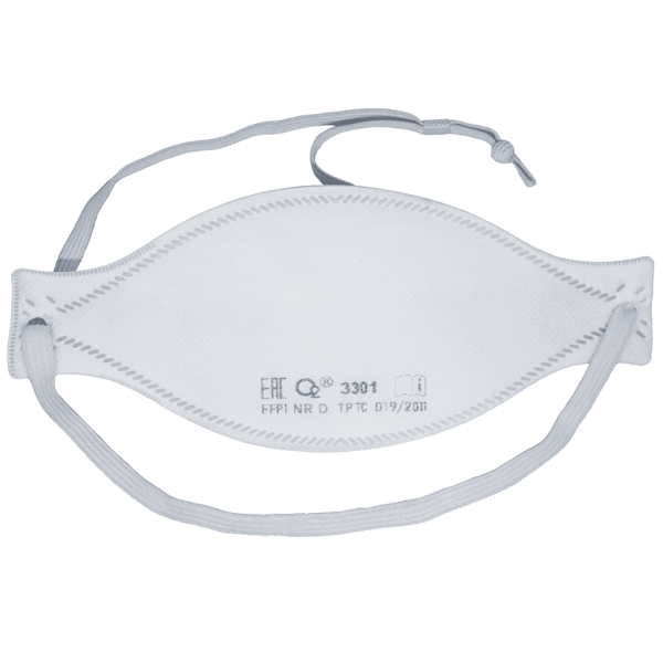 Полумаска О2 фильтрующая 3301 FFP1 NRD без клапана выдоха, текстильная резинка с регулировкой