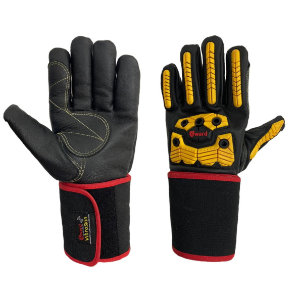 Перчатки виброзащитные из кожи и спилка GWARD VibroSkin , артикул XY278