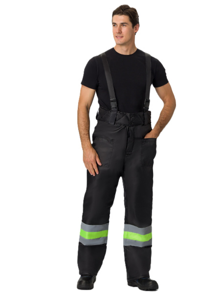 Костюм зимний Дорожник (тк. Оксфорд) брюки, лимонный_черный (1)