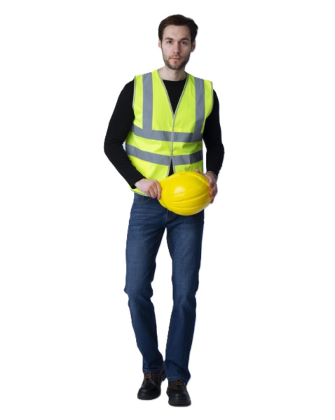Жилет сигнальный ЖИЛ004 п_э, 120 гр, 4СОП (лимон) (1)