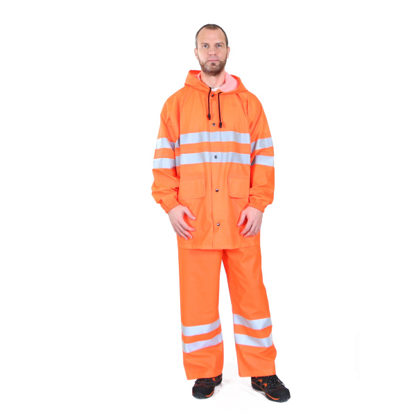 Костюм сигнальный мужской (куртка, брюки) модель НЕВА (NEVA) NF-04, оранжевый