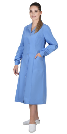 Халат женский с рельефами, голубой