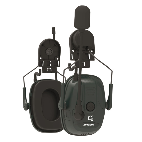 Наушники О2 Aircom 1021 c креплением на каску и встроенной рацией с Bluetooth