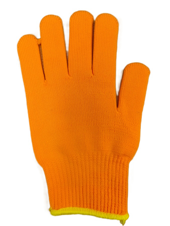 Перчатки утепленные 10 класс с ПВХ (2-ой оверлок) оранжевые(3)