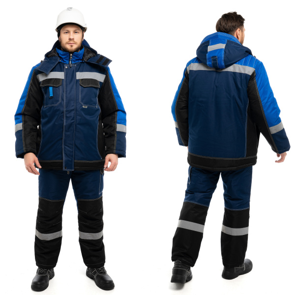 Костюм зимний муж. Юкон-Мембрана кур+пк., цвет т.синий_чёр._васил.(1)