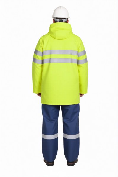 Костюм сигнальный мужской (куртка, брюки) НЕВА NF-06 лимонный(1)